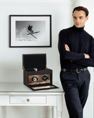WOLF Axis Double Watch Winder with Storage | Thumbnail 9
