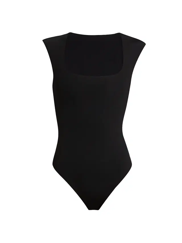Commando Women's Neoprene Cap-Sleeve Bodysuit - Black