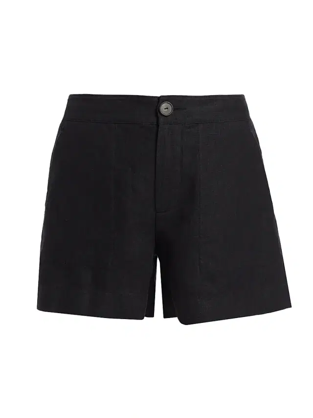 Vince Women's Mid-Rise Hemp Shorts - Dark Night Lake