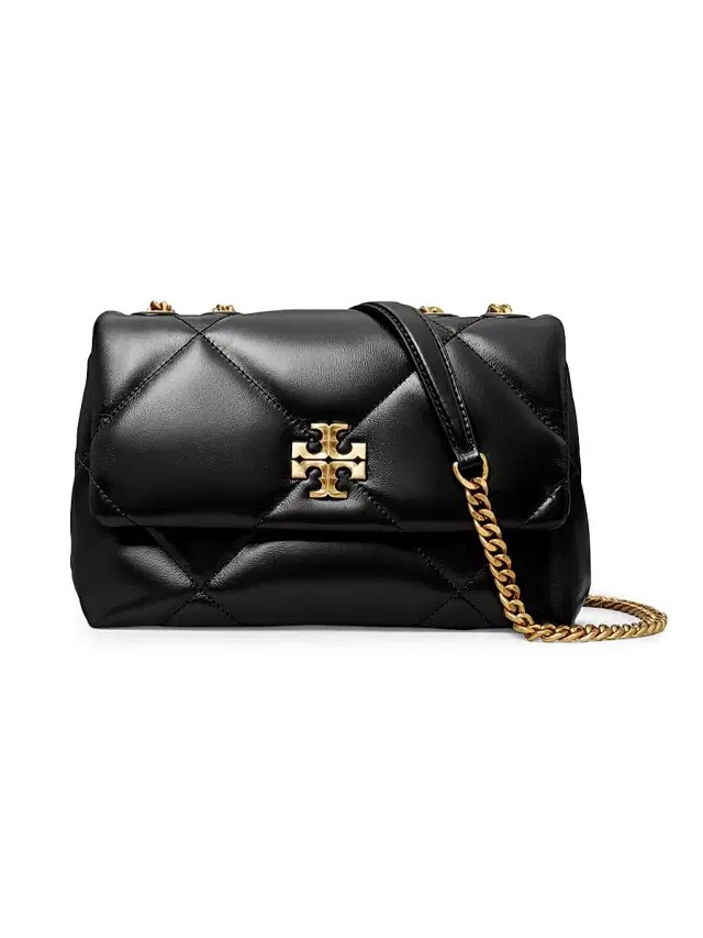 Tory Burch Women's  Kira Diamond Leather Shoulder Bag - Black