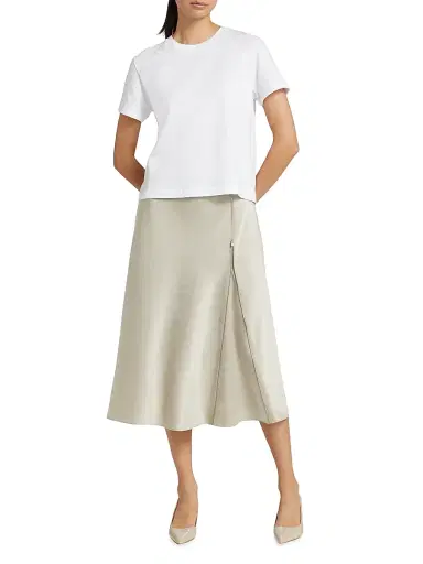 Vince Women's Crewneck Pima Cotton T-Shirt - Optic White - Size XXS | Thumbnail 2 Vince Women's Crewneck Pima Cotton T-Shirt - Optic White - Size XXS | Thumbnail 2