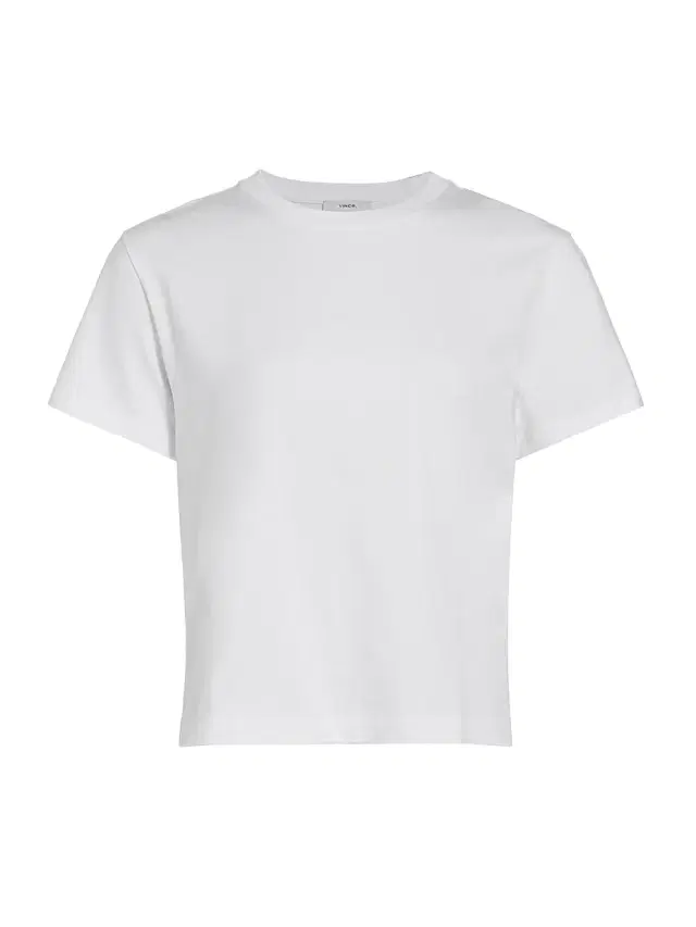 Vince Women's Crewneck Pima Cotton T-Shirt - Optic White