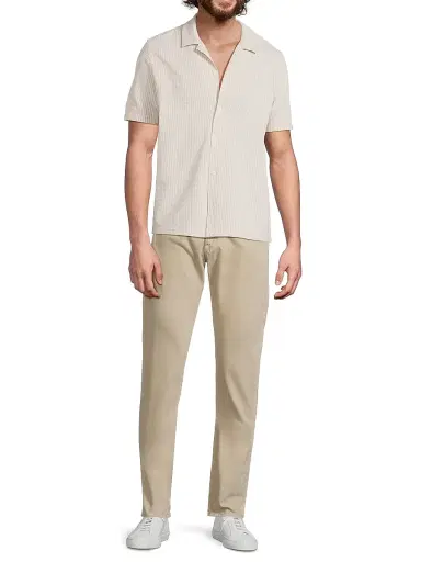 Vince Men's Striped Seersucker Stretch-Cotton Camp Shirt - Mineral Optic White - Size XXL | Thumbnail 2 Vince Men's Striped Seersucker Stretch-Cotton Camp Shirt - Mineral Optic White - Size XXL | Thumbnail 2