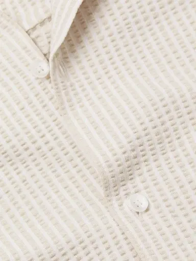 Vince Men's Striped Seersucker Stretch-Cotton Camp Shirt - Mineral Optic White - Size XXL | Thumbnail 6 Vince Men's Striped Seersucker Stretch-Cotton Camp Shirt - Mineral Optic White - Size XXL | Thumbnail 6