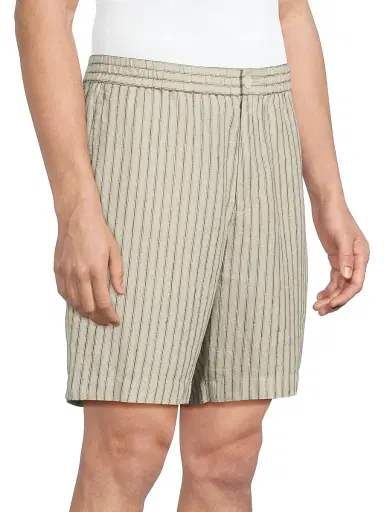 Vince Men's Ballstone Striped Hemp Shorts - Parchment - Size XXL | Thumbnail 4