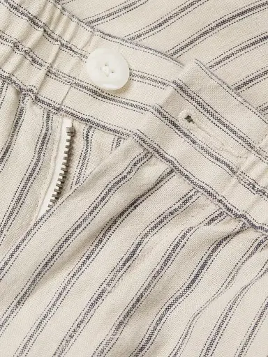 Vince Men's Ballstone Striped Hemp Shorts - Parchment - Size XXL | Thumbnail 6