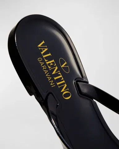 Valentino Garavani Rockstud PVC Flat Thong Sandals | Thumbnail 4