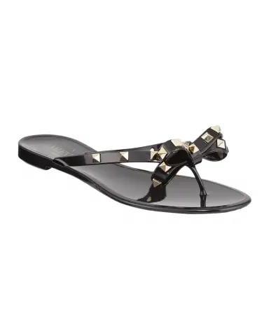 Valentino Garavani Rockstud PVC Flat Thong Sandals | Thumbnail 1