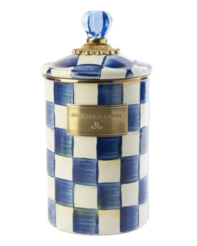 MacKenzie-Childs Royal Check Large Canister