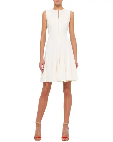 Akris Sleeveless Zip-Front Seamed A-Line Dress | Thumbnail 1