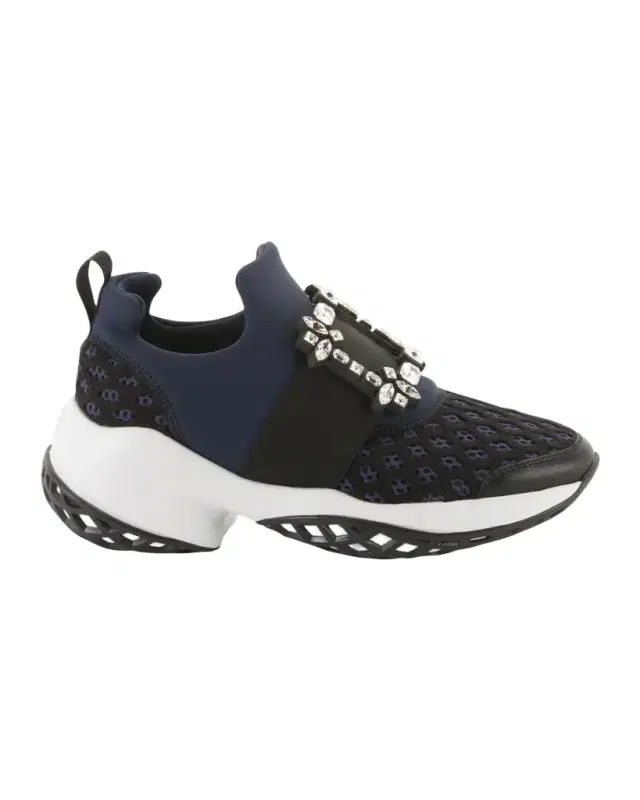 Roger Vivier Running Strass Buckle Stretch Sneakers