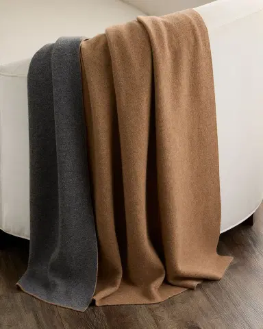 Sofia Cashmere Double-Face Cashmere Throw | Thumbnail 2