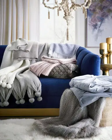 Sofia Cashmere Double-Face Cashmere Throw | Thumbnail 5