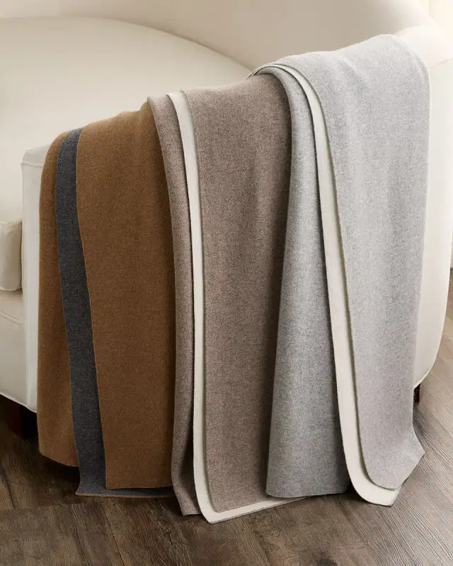 Sofia Cashmere Double-Face Cashmere Throw