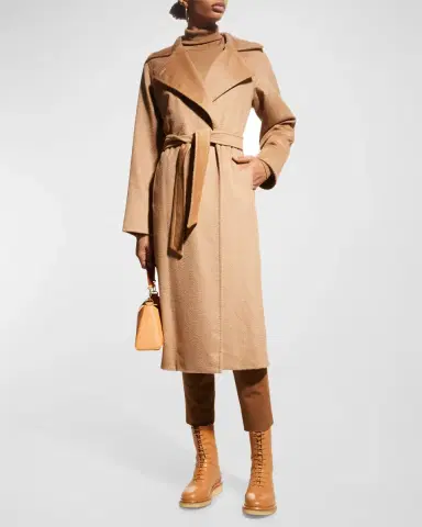 Max Mara Manuela Belted Camel Hair Coat | Thumbnail 3