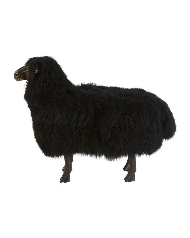 Interlude Home Maddox Sheepskin Bench