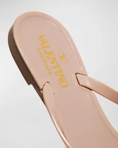 Valentino Garavani Rockstud PVC Flat Thong Sandals | Thumbnail 4 Valentino Garavani Rockstud PVC Flat Thong Sandals | Thumbnail 4