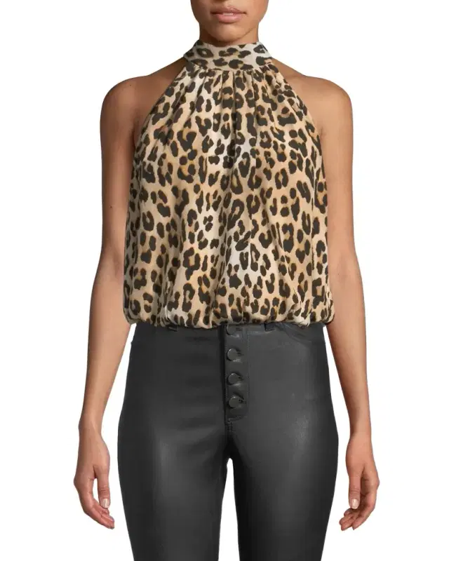 Maris Halter Tie-Neck Gathered Top Maris Halter Tie-Neck Gathered Top