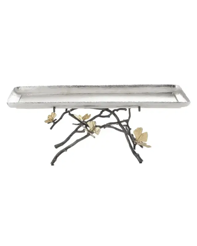 Michael Aram Butterfly Ginkgo Footed Centerpiece Tray