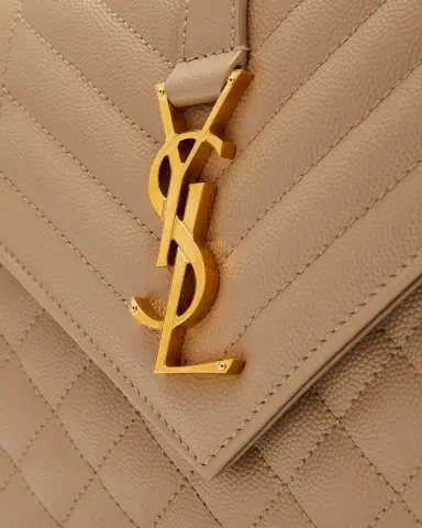 Saint Laurent Envelope Triquilt Medium YSL Shoulder Bag in Grained Leather | Thumbnail 5 Saint Laurent Envelope Triquilt Medium YSL Shoulder Bag in Grained Leather | Thumbnail 5