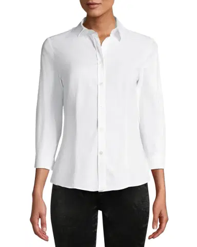 Carolina Herrera Classic Cotton Button-Front Shirt | Thumbnail 1
