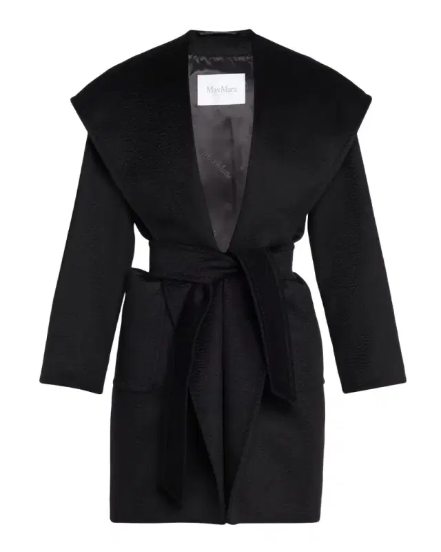 Max Mara Rialto Camel Hair Belted Short Hooded Coat