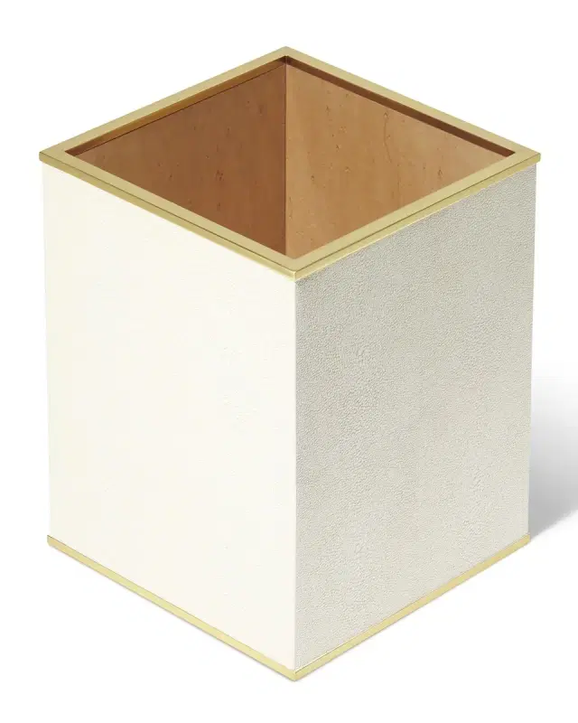 AERIN Classic Faux Shagreen Wastebasket