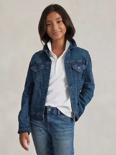 Polo Ralph Lauren Little Girl's & Girl's Denim Trucker Jacket | Thumbnail 3