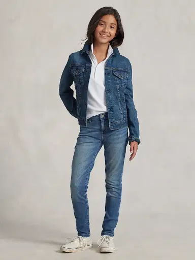 Polo Ralph Lauren Little Girl's & Girl's Denim Trucker Jacket | Thumbnail 4