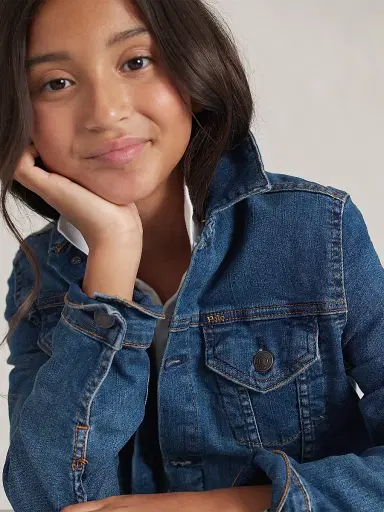 Polo Ralph Lauren Little Girl's & Girl's Denim Trucker Jacket | Thumbnail 5