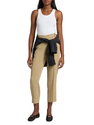 Vince Women's Scoopneck Cotton-Blend Tank - Optic White - Size XXS | Thumbnail 2