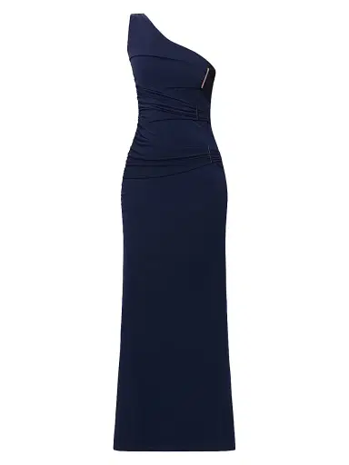 Hervé Léger Women's The Irie Ruched One-Shoulder Jersey Gown - Storm - Size XS | Thumbnail 1 Hervé Léger Women's The Irie Ruched One-Shoulder Jersey Gown - Storm - Size XS | Thumbnail 1