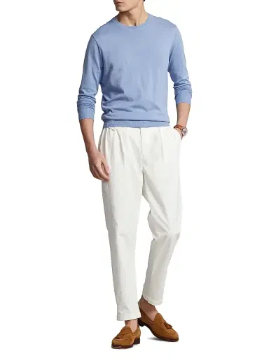 Polo Ralph Lauren Men's Cotton Crewneck Sweater - Chambray Blue - Size XL | Thumbnail 2 Polo Ralph Lauren Men's Cotton Crewneck Sweater - Chambray Blue - Size XL | Thumbnail 2