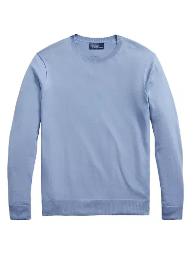 Polo Ralph Lauren Men's Cotton Crewneck Sweater - Chambray Blue - Size XL | Thumbnail 1 Polo Ralph Lauren Men's Cotton Crewneck Sweater - Chambray Blue - Size XL | Thumbnail 1