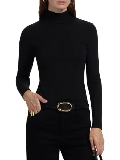 Frame Women's Fine Rib-Knit Turtleneck | Thumbnail 3 Frame Women's Fine Rib-Knit Turtleneck | Thumbnail 3