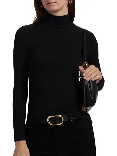 Frame Women's Fine Rib-Knit Turtleneck | Thumbnail 6 Frame Women's Fine Rib-Knit Turtleneck | Thumbnail 6
