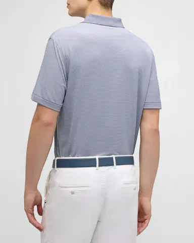 Peter Millar Men's Jubilee Stripe Stretch-Jersey Polo Shirt | Thumbnail 3