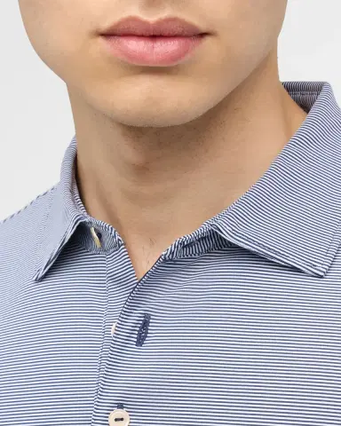 Peter Millar Men's Jubilee Stripe Stretch-Jersey Polo Shirt | Thumbnail 5