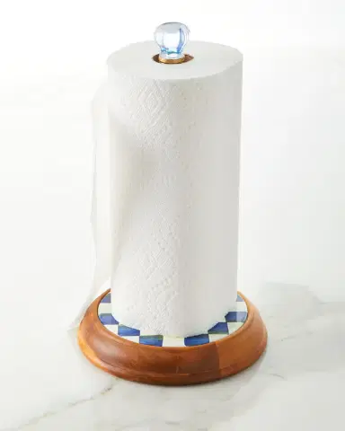 MacKenzie-Childs Royal Check Paper Towel Holder | Thumbnail 2 MacKenzie-Childs Royal Check Paper Towel Holder | Thumbnail 2