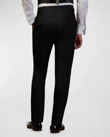 Ralph Lauren Purple Label Gregory Hand-Tailored Tuxedo Trouser | Thumbnail 3 Ralph Lauren Purple Label Gregory Hand-Tailored Tuxedo Trouser | Thumbnail 3