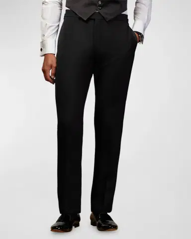 Ralph Lauren Purple Label Gregory Hand-Tailored Tuxedo Trouser | Thumbnail 4 Ralph Lauren Purple Label Gregory Hand-Tailored Tuxedo Trouser | Thumbnail 4