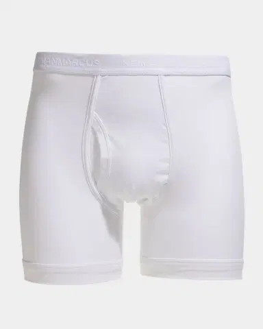 Neiman Marcus Men's 3-Pack Tagless Cotton Stretch Boxer Briefs | Thumbnail 2