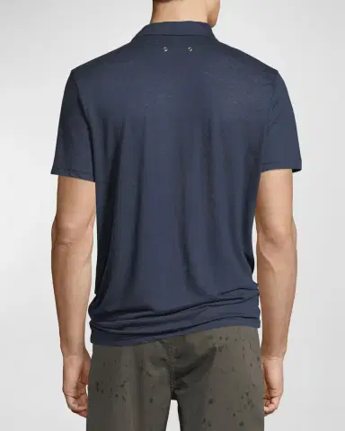 Vilebrequin Men's Pyramid Linen Polo Shirt | Thumbnail 2