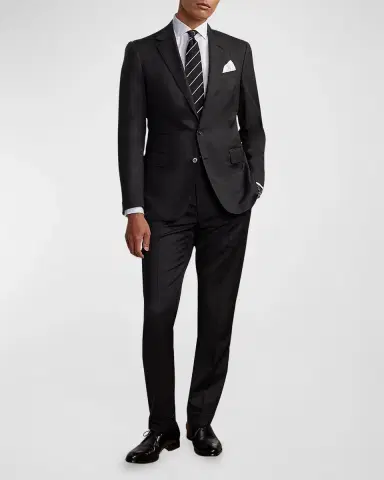 Ralph Lauren Purple Label Men 's Gregory Hand-Tailored Wool Serge Suit | Thumbnail 2 Ralph Lauren Purple Label Men 's Gregory Hand-Tailored Wool Serge Suit | Thumbnail 2