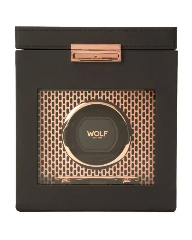 WOLF Axis Single Watch Winder with Storage