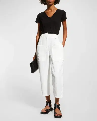Vince Essential Pima Cotton V-Neck Tee | Thumbnail 2