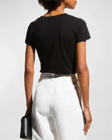 Vince Essential Pima Cotton V-Neck Tee | Thumbnail 3