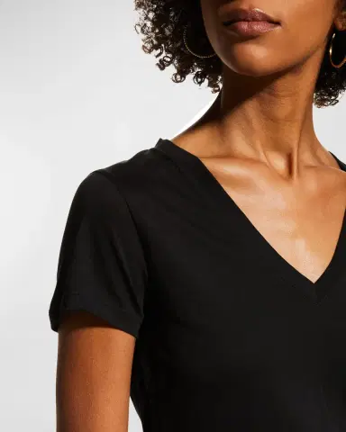 Vince Essential Pima Cotton V-Neck Tee | Thumbnail 5