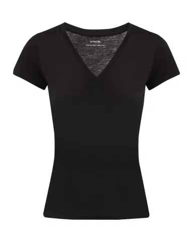 Vince Essential Pima Cotton V-Neck Tee | Thumbnail 1