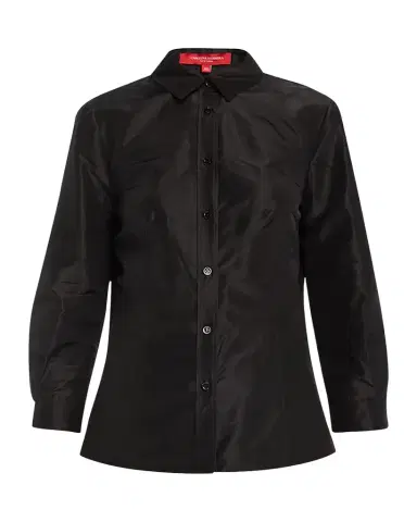 Carolina Herrera Taffeta Button-Front Shirt | Thumbnail 1 Carolina Herrera Taffeta Button-Front Shirt | Thumbnail 1